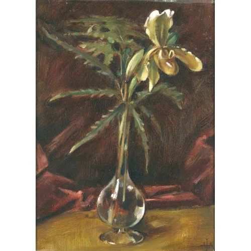 Alfred Anklin — Stillleben mit Orchidee.