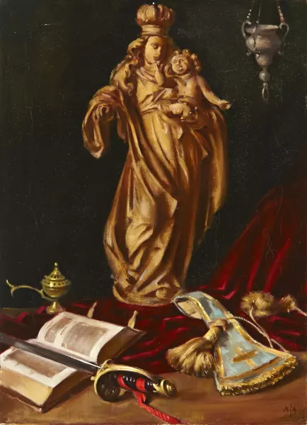 Stillleben mit Madonna