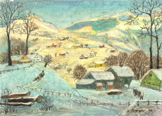 Alfred Broger — Winter im Appenzellerland, 1970
