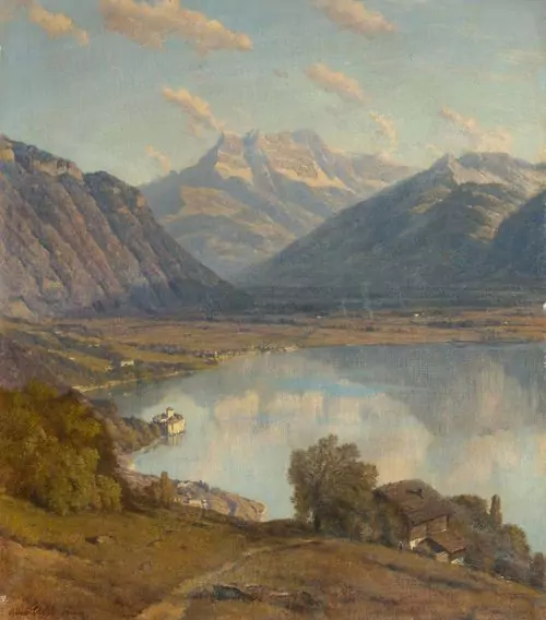 ALFRED CHAVANNES — Vue de Glyon. — Koller Auktionen