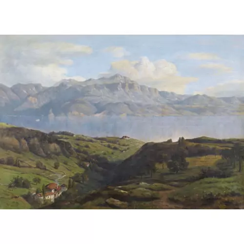 Sommerliche Landschaft am Genfersee