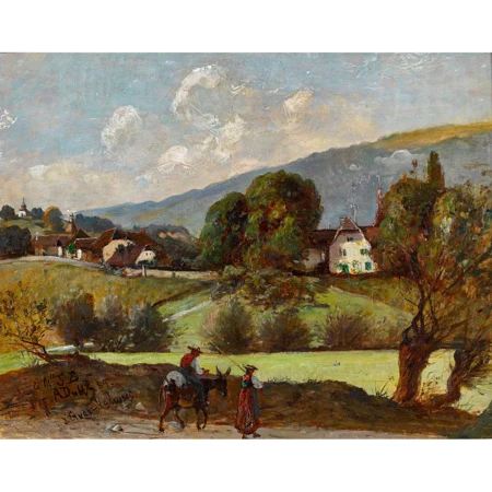 Landschaft mit Bauernpaar