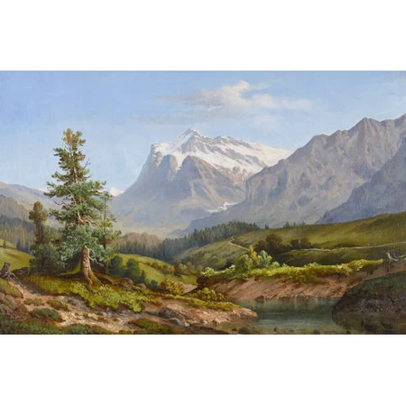 Sommerliche Landschaft mit Wetterhorn