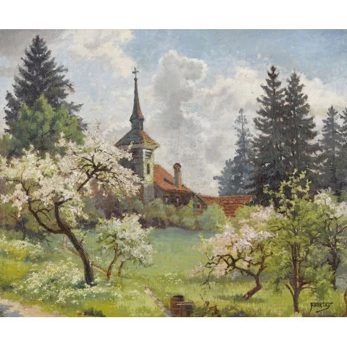Alfred Foretay — "Chapelle protestante au Grand-Lancy".
