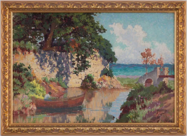 Alfred Foretay — Paysage de bord de mer à Saint Cyr