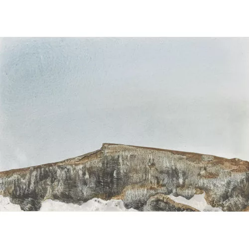 Alfred Glaus — Bergformation vor blauem Himmel.