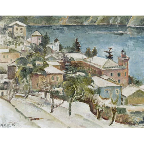 Alfred Heinrich Pellegrini — "Castagnola im Schnee".