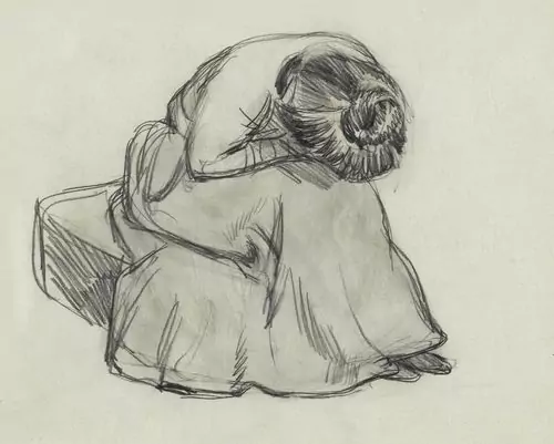 ALFRED HEINRICH PELLEGRINI — Entwurfszeichnung zu "Die Rückkehrende". — Koller Auktionen