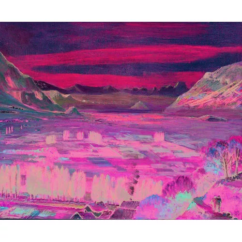 Alfred Heinrich Pellegrini — Walliser Landschaft bei Martigny.