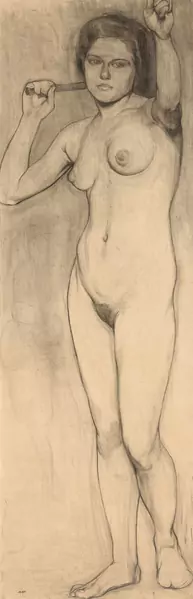 ALFRED HEINRICH PELLEGRINI — Standing nude. 1900. — Koller Auktionen