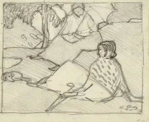 ALFRED HEINRICH PELLEGRINI — Zwei Figuren in einer Landschaft. — Koller Auktionen
