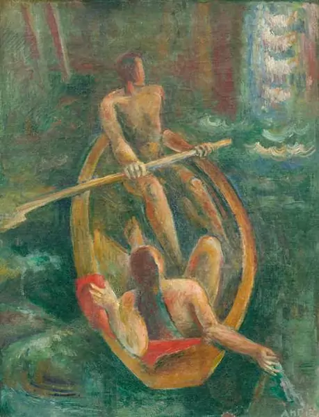 ALFRED HEINRICH PELLEGRINI — Couple in a rowing boat. 1918. — Koller Auktionen