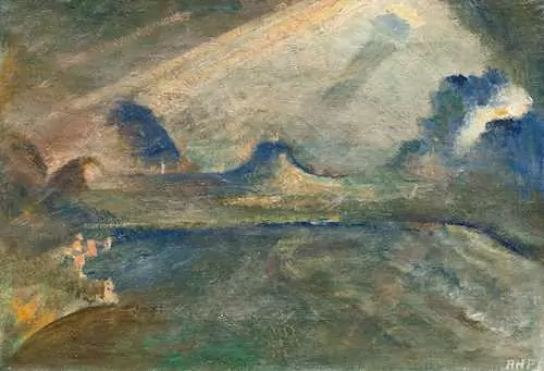 ALFRED HEINRICH PELLEGRINI — Gewitterregen am Luganersee. 1918. — Koller Auktionen