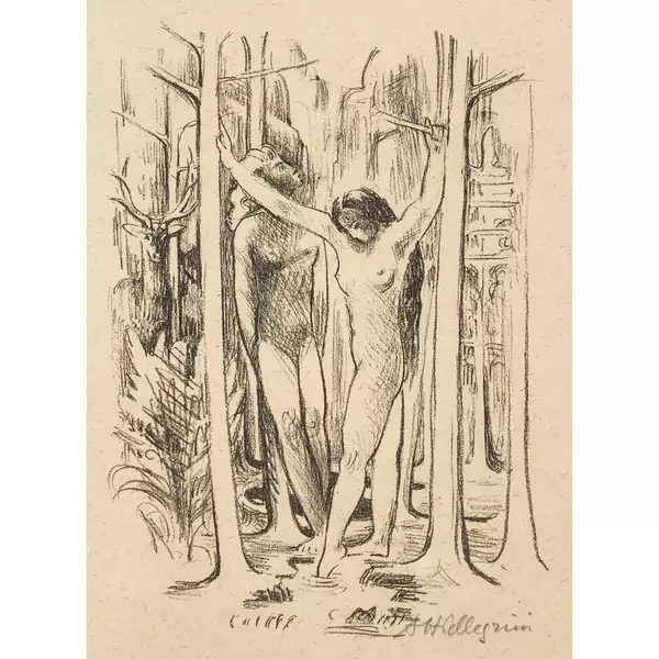 Nackte Frauen im Wald