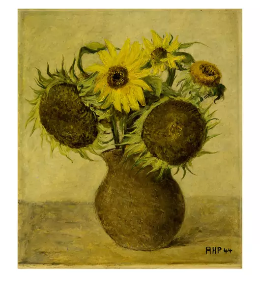 Alfred Heinrich Pellegrini — Stillleben mit Sonnenblumen — Galerie Kornfeld