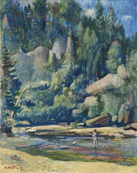 Alfred Heinrich Pellegrini — Partie am Necker (Toggenburg), 1949