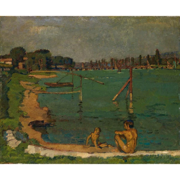 Alfred Heinrich Pellegrini — RHEIN BEI BASEL, 1910 RHINE RIVER NEAR BASEL, 1910