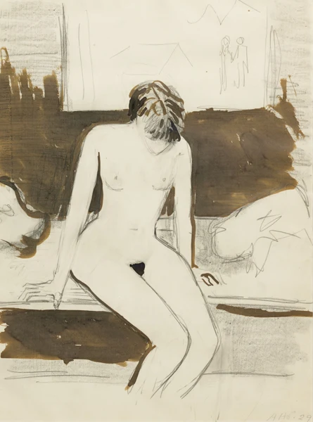 Alfred Heinrich Pellegrini — SITZENDER MÄDCHENAKT, 1929SITTING NUDE, 1929