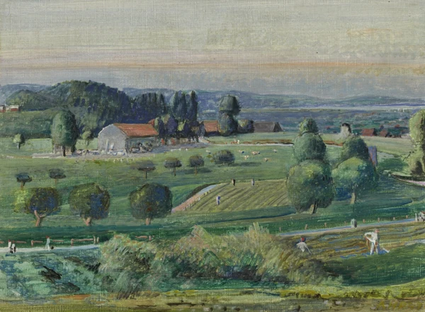 Alfred Heinrich Pellegrini — Kleine Toggenburgerlandschaft (Blick auf Wolfensberg und den Bodensee), 1947