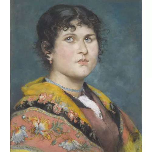 Alfred-Henri Berthoud — Porträt einer Neapolitanerin.