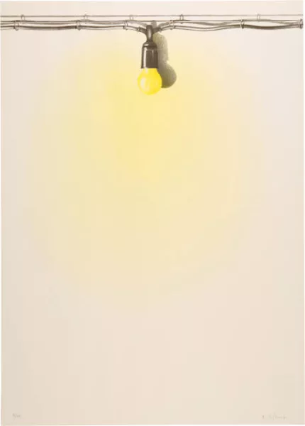 Alfred Hofkunst — 4 Blatt Graphik zum Thema "Glühbirne"