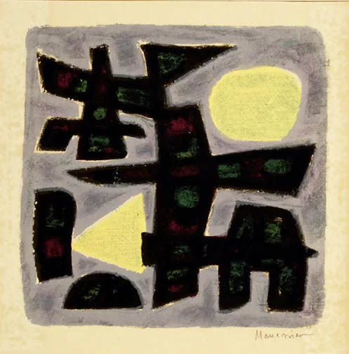 Alfred Manessier — 2 Blätter: Flamme vive, 1957; Sans titre