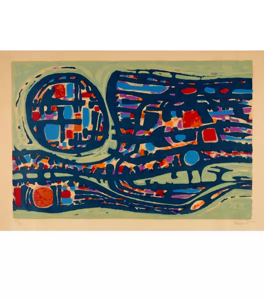 Alfred Manessier — La route (fond vert) — Galerie Kornfeld