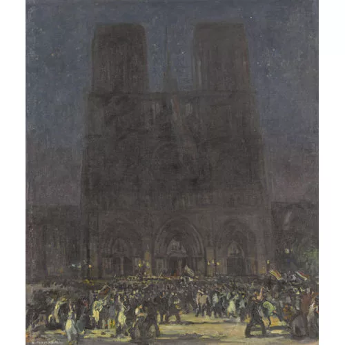 Alfred Marxer — Notre-Dame bei Nacht.