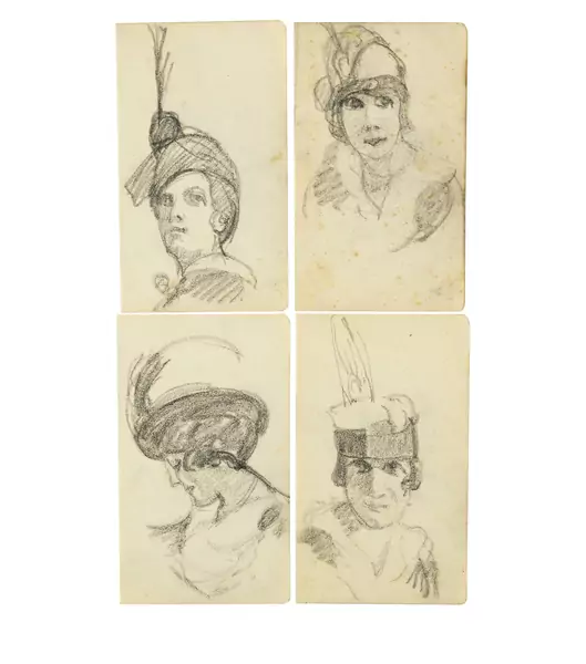 Alfred Marxer — Sammelnummer von 4 Frauenporträts (Les Parisiennes) — Galerie Kornfeld