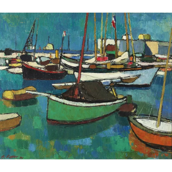 Alfred Sidler — "Cassis. Bootshafen".