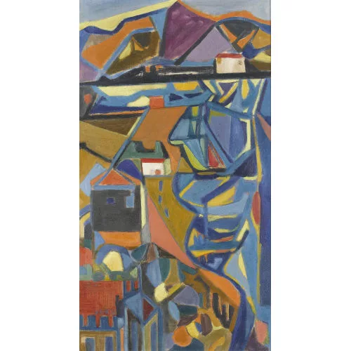Alfred Sidler — Abstrahierte Mittelmeerlandschaft.