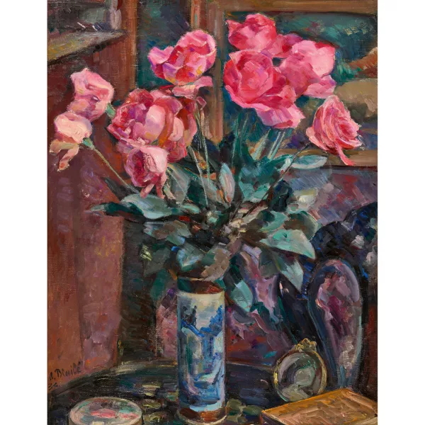 Alfred Blailé — "Roses au vase de Chine".
