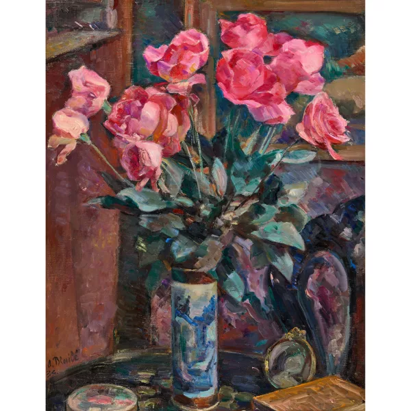 Alfred Blailé — "Roses au vase de Chine".