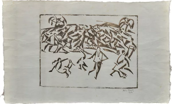Alice Bailly — Patinage au Bois de Boulogne, 1914