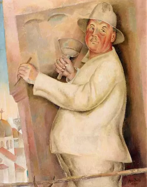 BAILLY, ALICE — Portrait of Némisio Brazzola, Stonemason. 1931. — Koller Auktionen