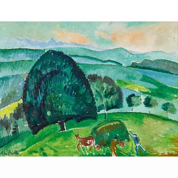 "Paysage de la campagne bernoise (le gros châtaignier)"