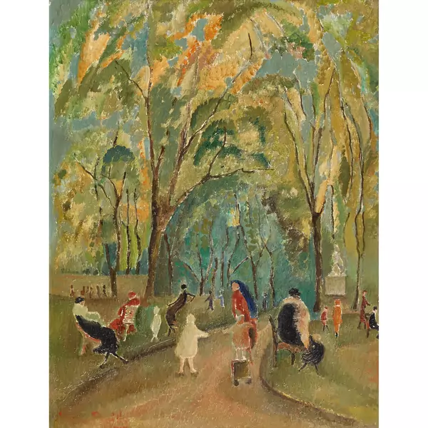 "Promenades à travers Paris. L'allée sous l'automne"