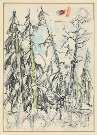 Langläufer im Wald, 1963