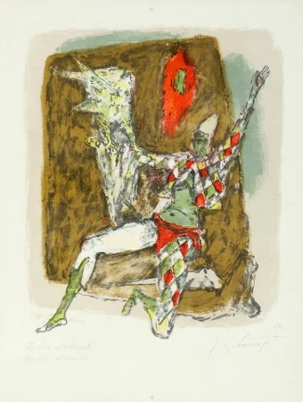 Harlekin mit Falke, 1968