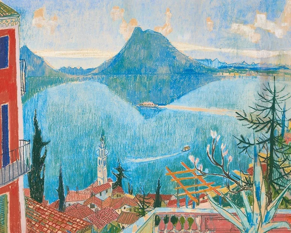 Alois Carigiet — Blick von Lugano auf den San Salvatore, 1945