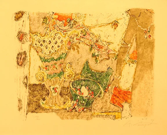 Alois Carigiet — Rokokovase vor weiss, 1969