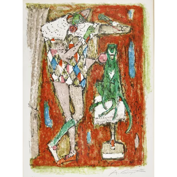 Alois Carigiet — "Harlekin mit Diavolo".
