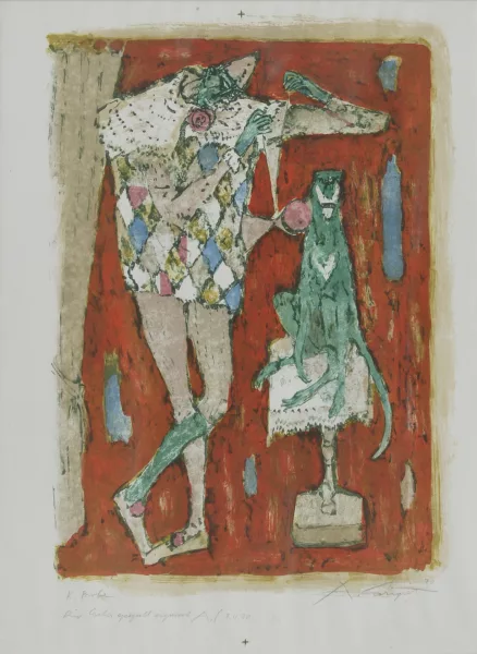 Alois Carigiet — Harlekin mit Diavolo, 1970