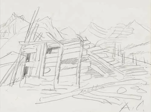 ALOIS CARIGIET — Bretterhütte. — Koller Auktionen