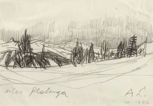 ALOIS CARIGIET — Über Platenza. 1942. — Koller Auktionen