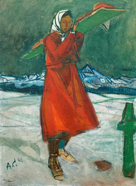 ALOIS CARIGIET — The bread carrier. 1946. — Koller Auktionen