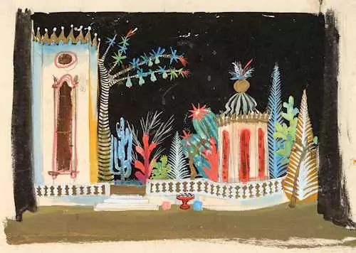 ALOIS CARIGIET — Theaterkulisse, Park. — Koller Auktionen