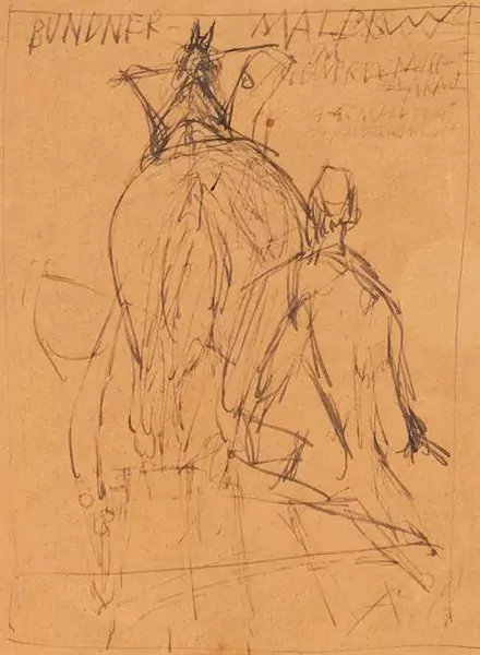 ALOIS CARIGIET — Entwurf Ausstellungsplakat "Bündner Maler". — Koller Auktionen
