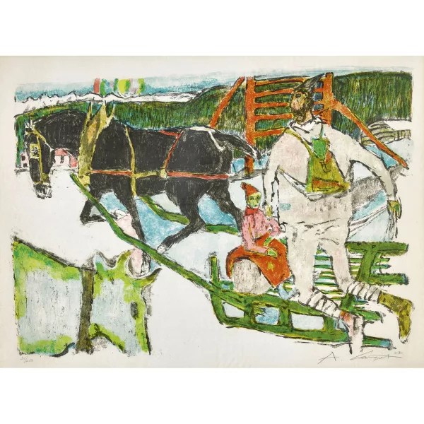 Alois Carigiet — "Schlittengefährt".