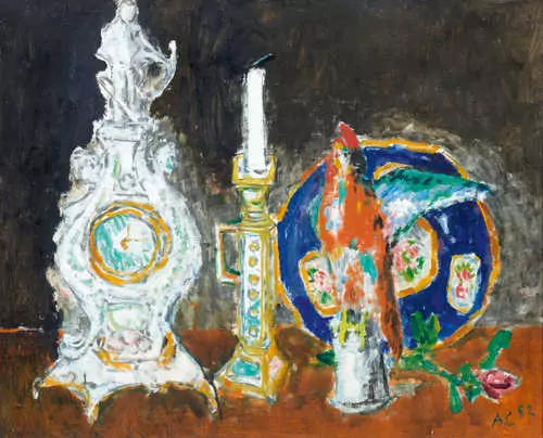 ALOIS CARIGIET — Die schönen Dinge. 1952 (Etikett auf Rahmenrückseite). — Koller Auktionen